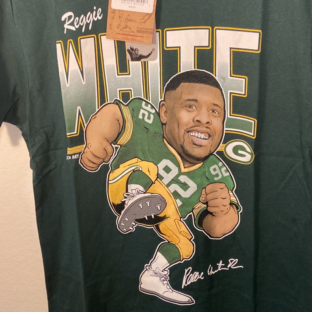 Mitchell and Ness Caricatures Tee Green Bay Packers Reggie White - Picture 5 of 7